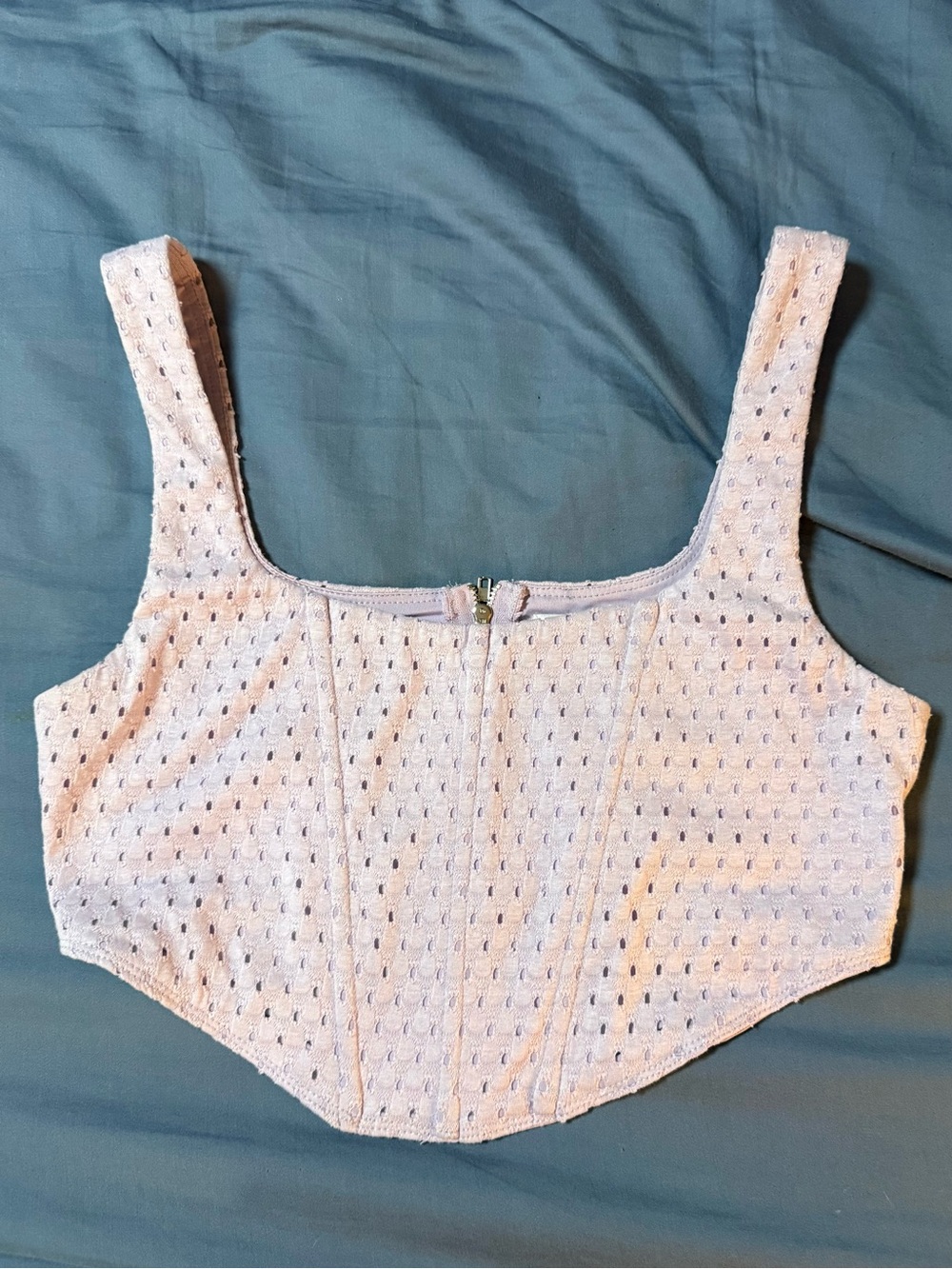 Princess Polly Lilac Eyelet Corset Crop Top